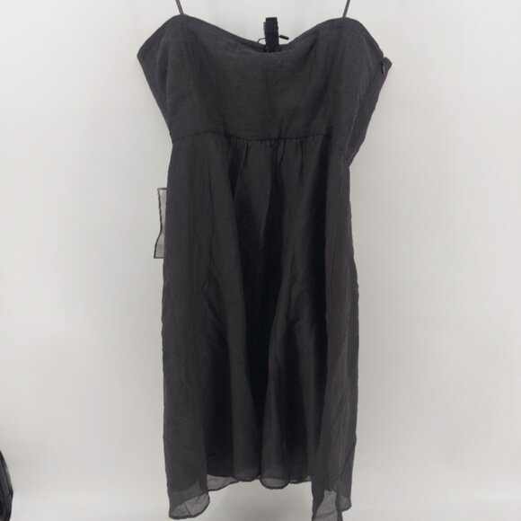 J. Crew Gray Silk Special Occasion Strappless Dress Size 12 - Picture 4 of 8